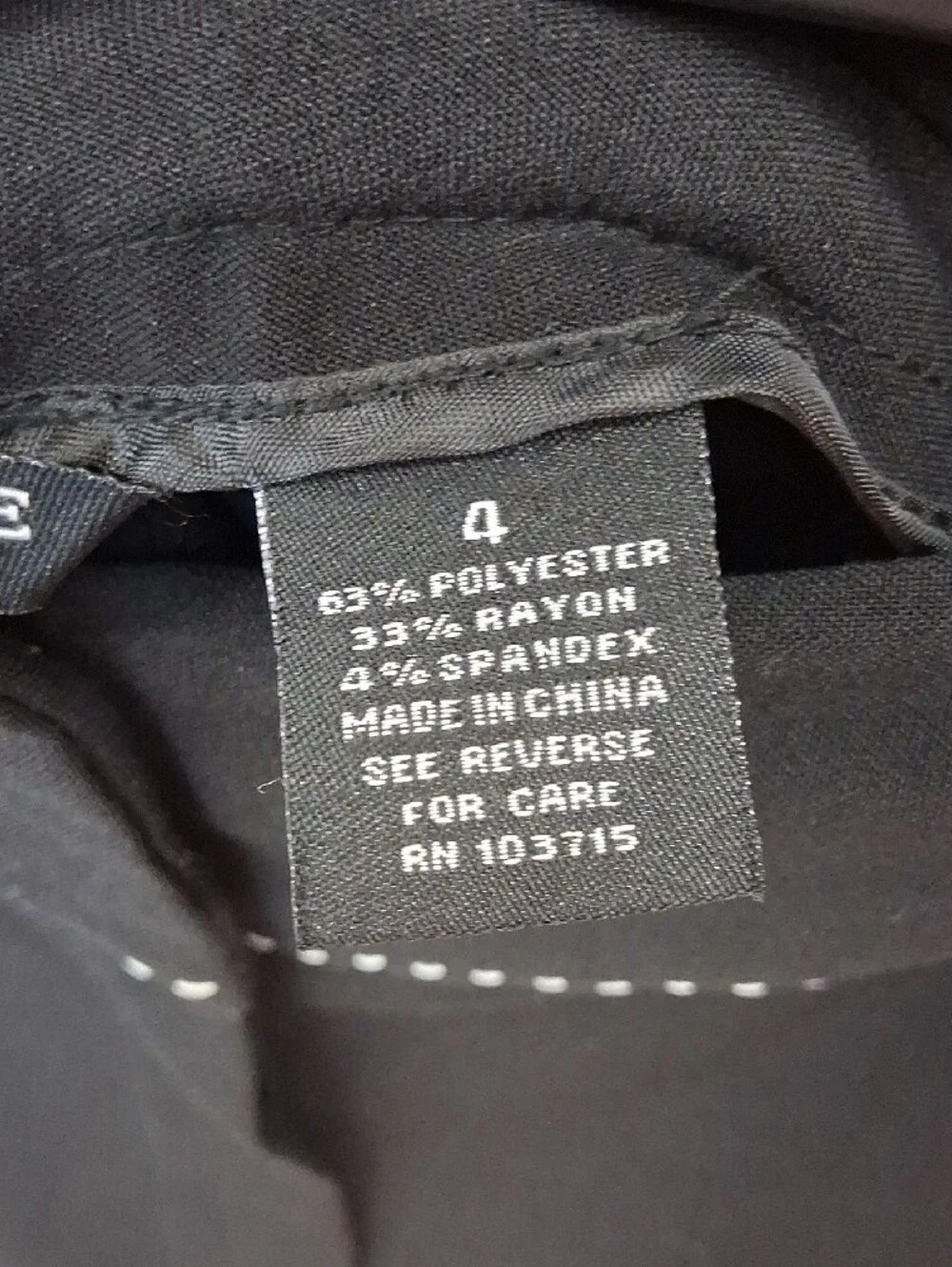 Larry Levine Black Cropped Dress Pants with Button Trim